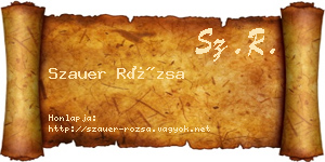 Szauer Rózsa névjegykártya